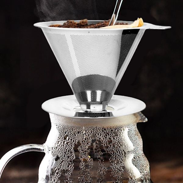Genanvendeligt kaffefilter i rustfrit stål til ren brygning
