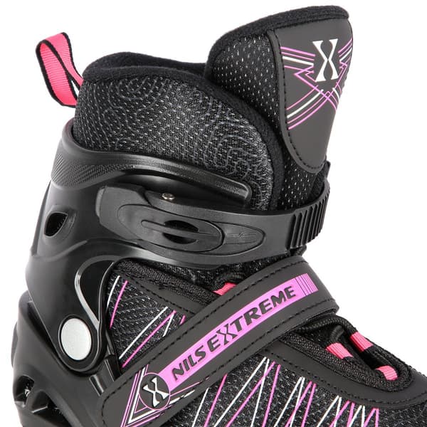 2-i-1 inline & skøjter, sort/lyserød, størrelse S (31-34)
