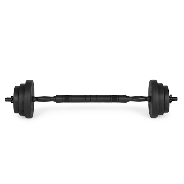 Justerbara hantlar 2x10 kg skivstångsset 20 kg stång ingår