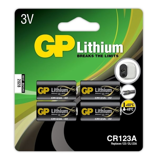 CR123A 3V 4-pak GP