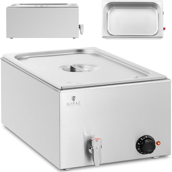 Bain-marie sähkölämmitin hanalla GN 1/1 600 W