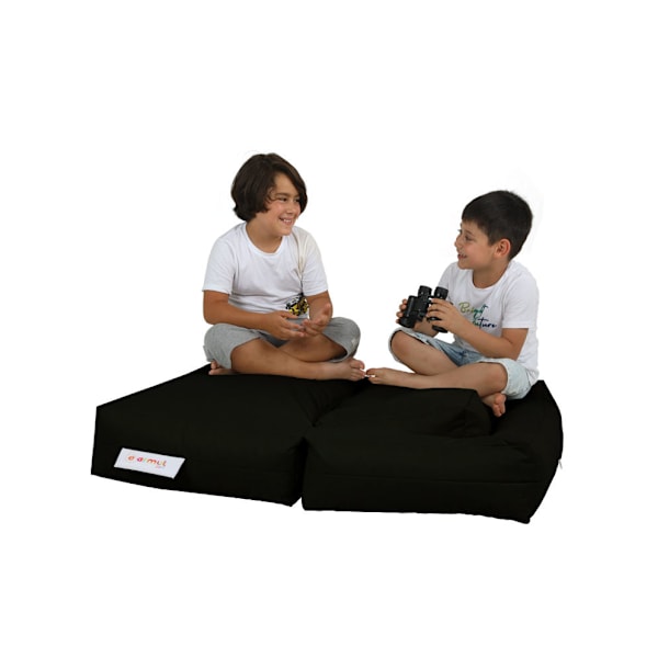 Garden Bean Bag Kids Dobbeltsæde puf - Sort