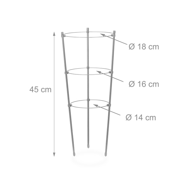 Creeper 45 cm Set om 4 st grå