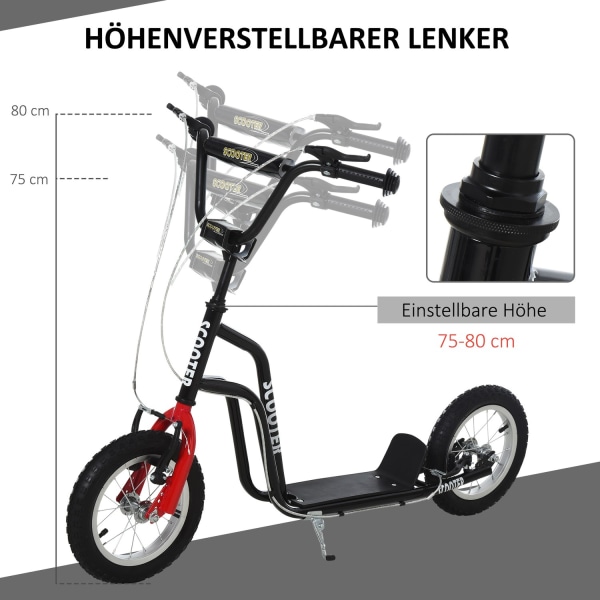 Scooter Barnskoter City Scooter Från 5 År Kickboard Med Pneumati