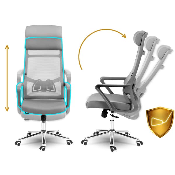 Ergonomisk Kontorsstol med Mikronät Sofotel Brema Grå