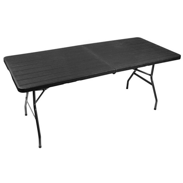 Fällbart trädgårdsbord svart 180cm