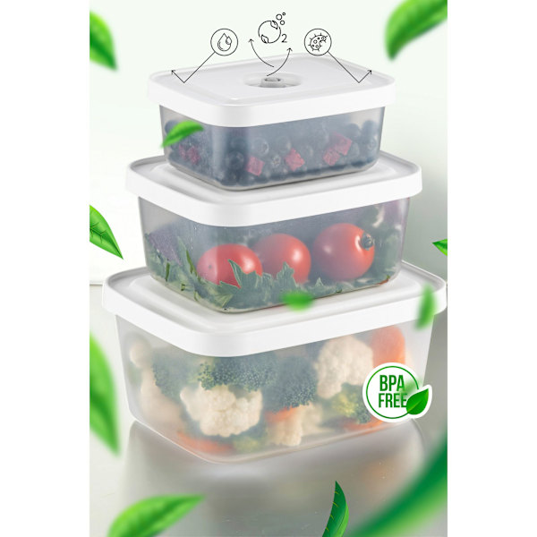 Förvaringslåda & matförvaringspåsar (7 delar) VCC-7-PMP - Transparent