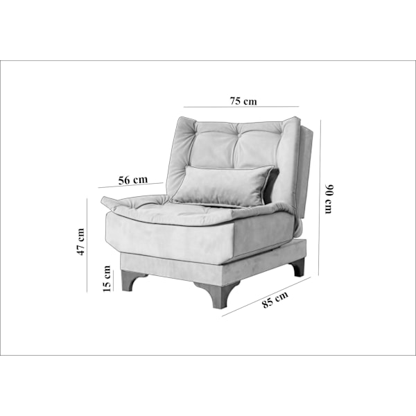 Wing Chair Kelebek Berjer - Sea Green