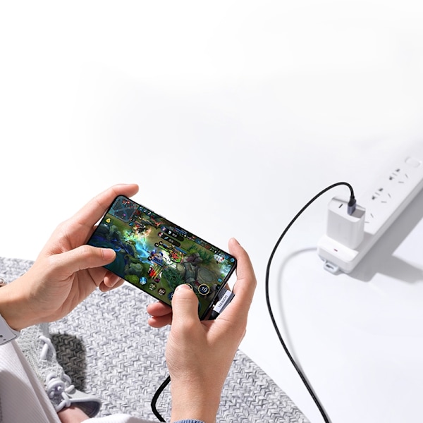 Vinklad USB - USB-C kabel 5Gb/s 3A 1m svart