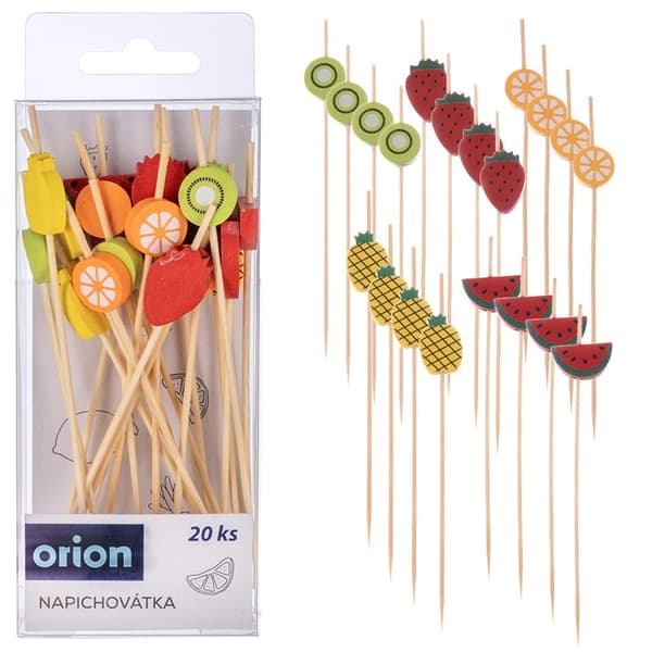 Bambucocktailpinnar, fruktdekor, 12 cm, 20-pack