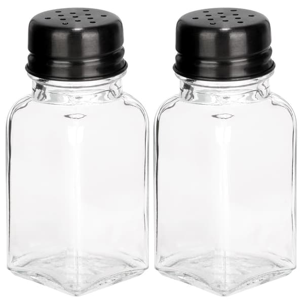 Salt- og peberbøsser, glas, 80 ml, sæt med 2