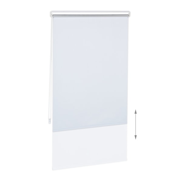 Hvidt termisk rullegardin 220 cm langt