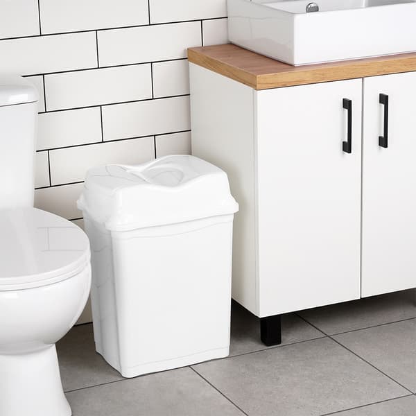 Plastsoptunna vit 28 l