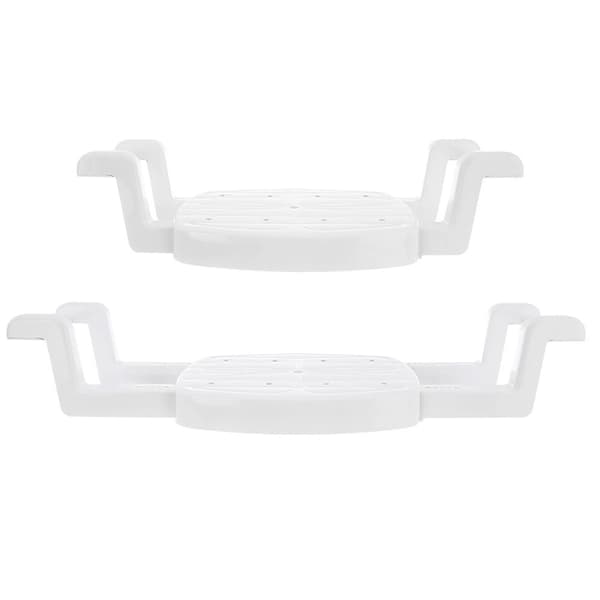 Justerbar vit badsits, 58-77 cm, slitstark plast
