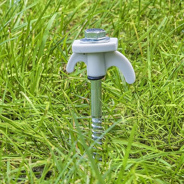 Telttatappi 20cm metallikierrettävä muovikoukulla
