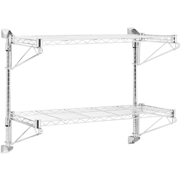 Kaksiseinäinen lankahylly 60 kg asti 90 x 35 x 60 cm