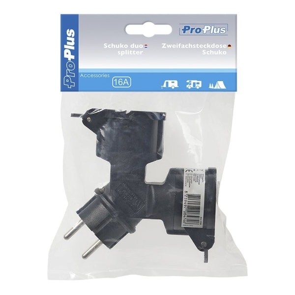 Schuko 2-vejs splitter