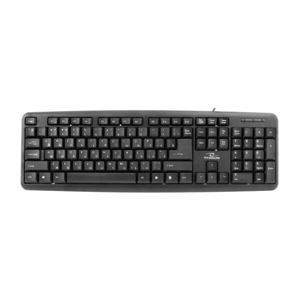 Titanum Wired Standard Usb Keyboard Rus Svart