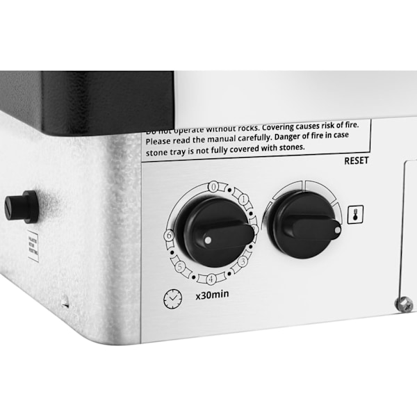 Elektrisk bastuaggregat med inbyggd styrning 8-12 m3 upp till 110C 400 V 8 kW silver-svart