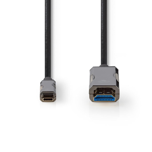 AOC USB-kaapeli | USB-C™ Uros | HDMI™ liitin | 18 Gbps | 50.0 m | Pyöreä | PVC | Musta | Pakkaus