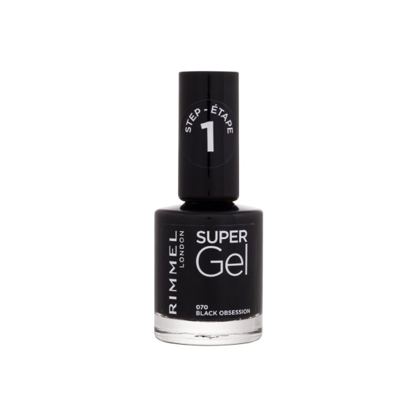 Rimmel London - Super Gel STEP1 070 Black Obsession - For Women, 12 ml