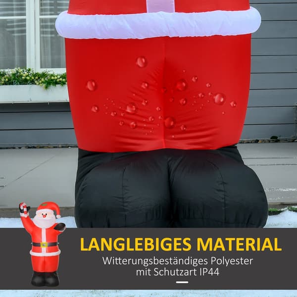 Oppustelig julemand med LED lys, 240cm, udendørs