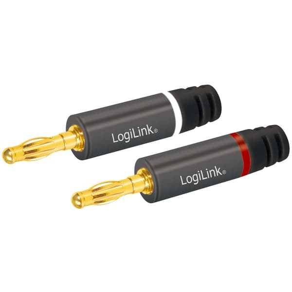Banankontakter 4-pack, förgyllda, 4mm² högtalarkabel
