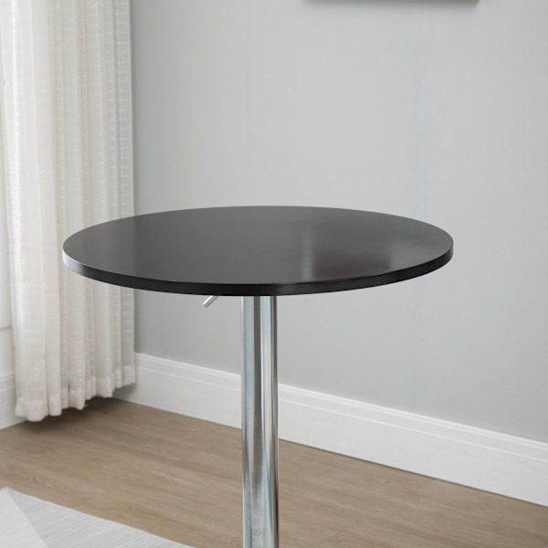 Round Bar Bord Højde Justerbart Roterende Bord Stål Sort Ø61X70-97Cm