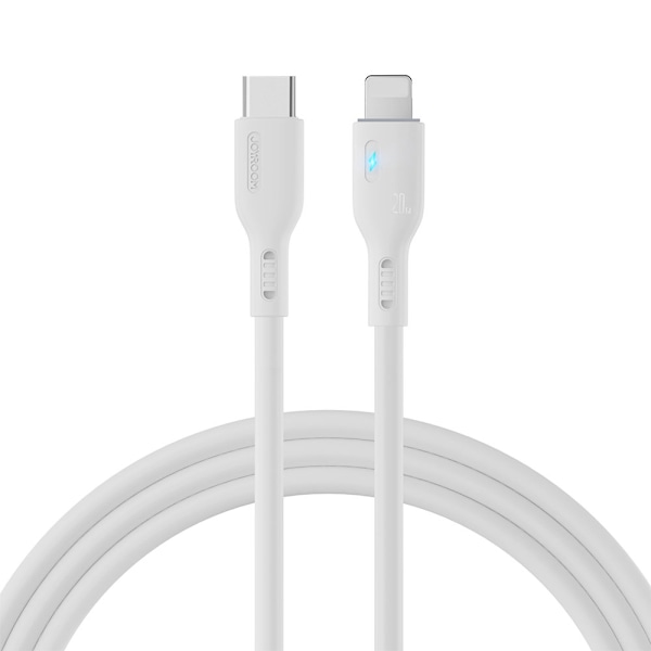 iPhone-kaapeli LED-merkkivalolla USB-C - Lightning 20W 2m valkoinen