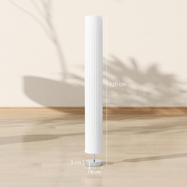 Gulvlampe, rustfrit stål, E27-sokkel, 120 cm