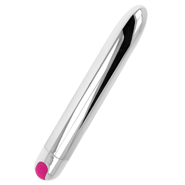 Ohmama - Genopladelig Silver Vibrator 10 Modes 18,5 Cm