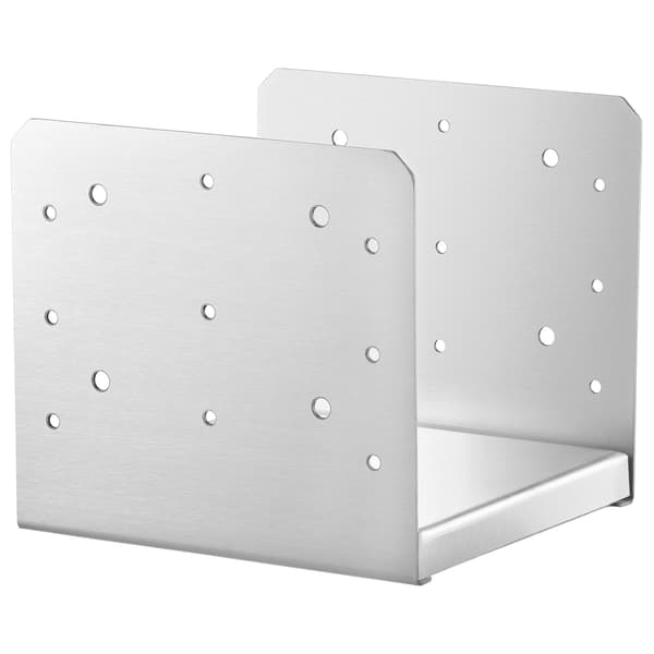 Justerbar stolpbas i rostfritt stål 8x8, 4-pack