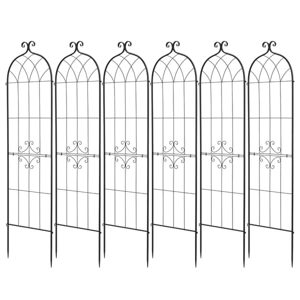 Rosenträdgårdsspaljer, 6-pack 180 x 52,5 cm stål