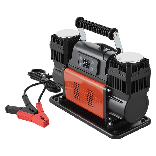 Dubbelcylindrig luftkompressor 12V 150 PSI, LCD autostopp