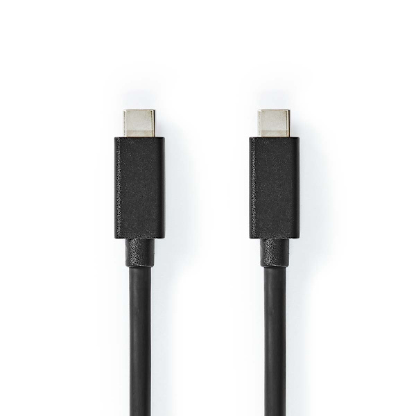 USB-kabel | USB 3.2 Gen 2x2 | USB-C™ Han | USB-C™ Han | 100 W | 4K@60Hz | 20 Gbps | Nikkelplateret | 1.00 m | Runde | PVC | Sort | Box