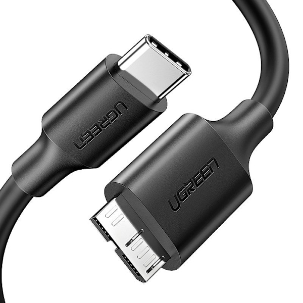 USB-C - micro USB-B SuperSpeed ​​​​3.0 kabel 1m svart
