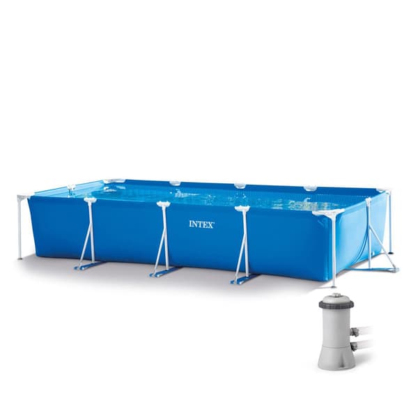 Stor rektangulær haveramme pool 4-5x2-2-m INTEX