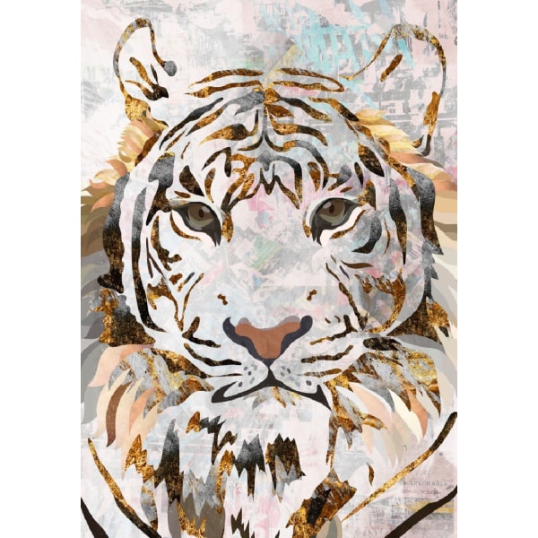 Grunge Gold Tiger - 21x30 cm