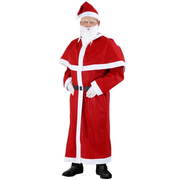Jultomtekostymset – 5 delar, en storlek, polyester