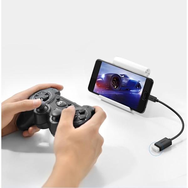 OTG kabeladapter fra USB 3.0 til USB-C - sort