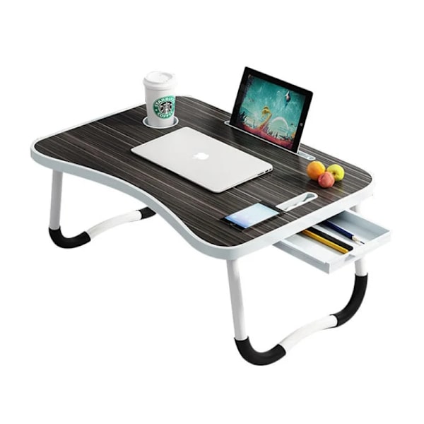 Herzberg HG-04173: Sammenklappeligt skrivebord med kop- og tabletholder