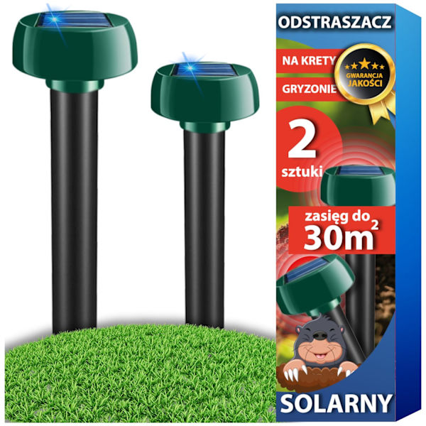Solar Mole Repeller – Ultraljudsskadedjursbekämpning, 2 st