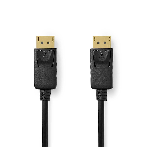 Displayport kabel | DisplayPort Han | DisplayPort Han | 8K@60Hz | Guldplateret | 3.00 m | Runde | PVC | Sort | Label