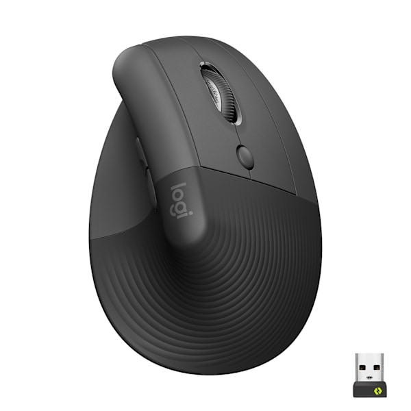 Logitech Lift Ergonomisk Vertikal Mus - Grafit