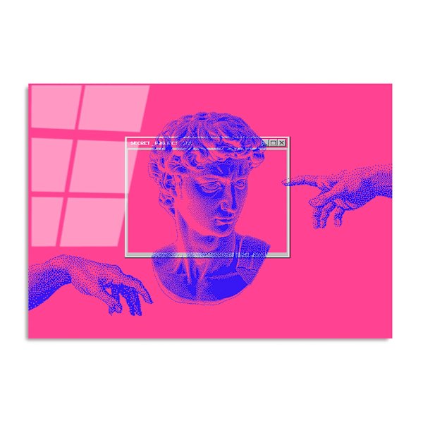 Dekorativt hærdet glasmaleri UV-766 70 x 100
