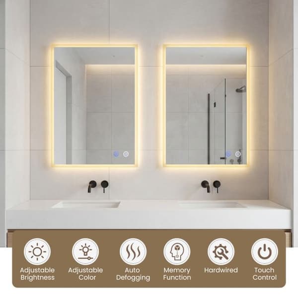 LED-badrumsspegel 70x50cm, imfri, dimbar