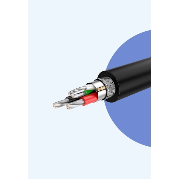 USB - mikro USB-kabel 2A 1m svart