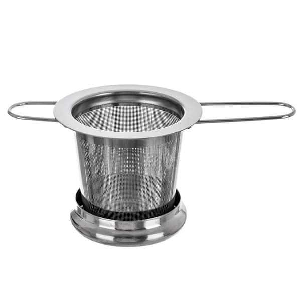 Te-infuser i rustfrit stål med låg, 7,5 cm