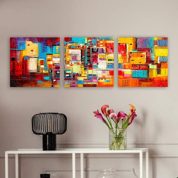 Dekorativ målning på canvas (3 delar) PDR6