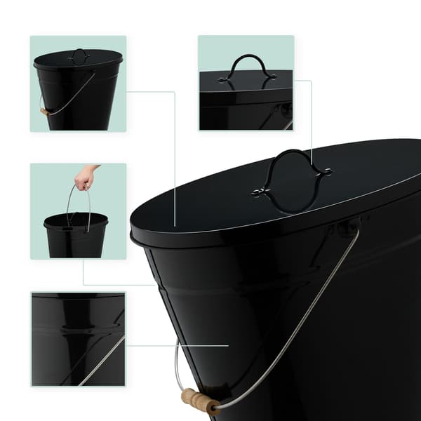 Askfat med lock 12 liter